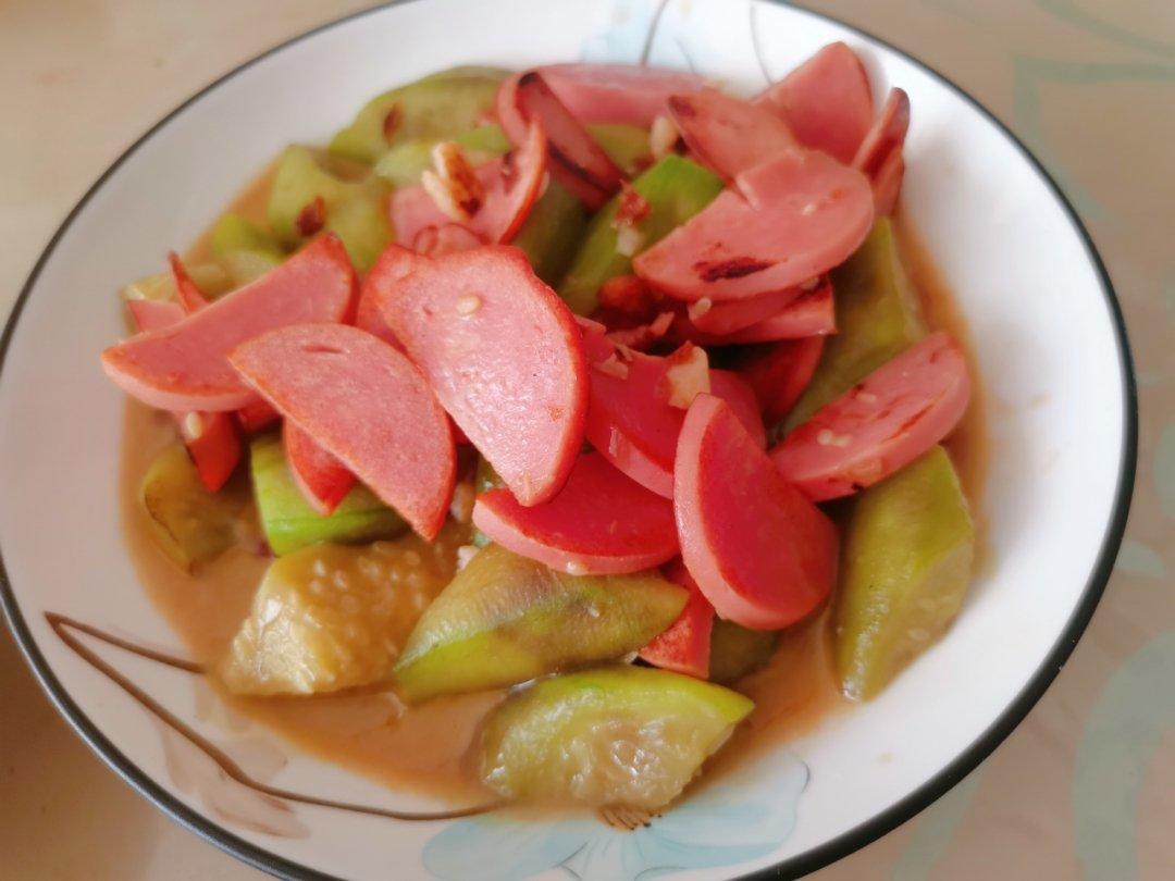丝瓜炒火腿