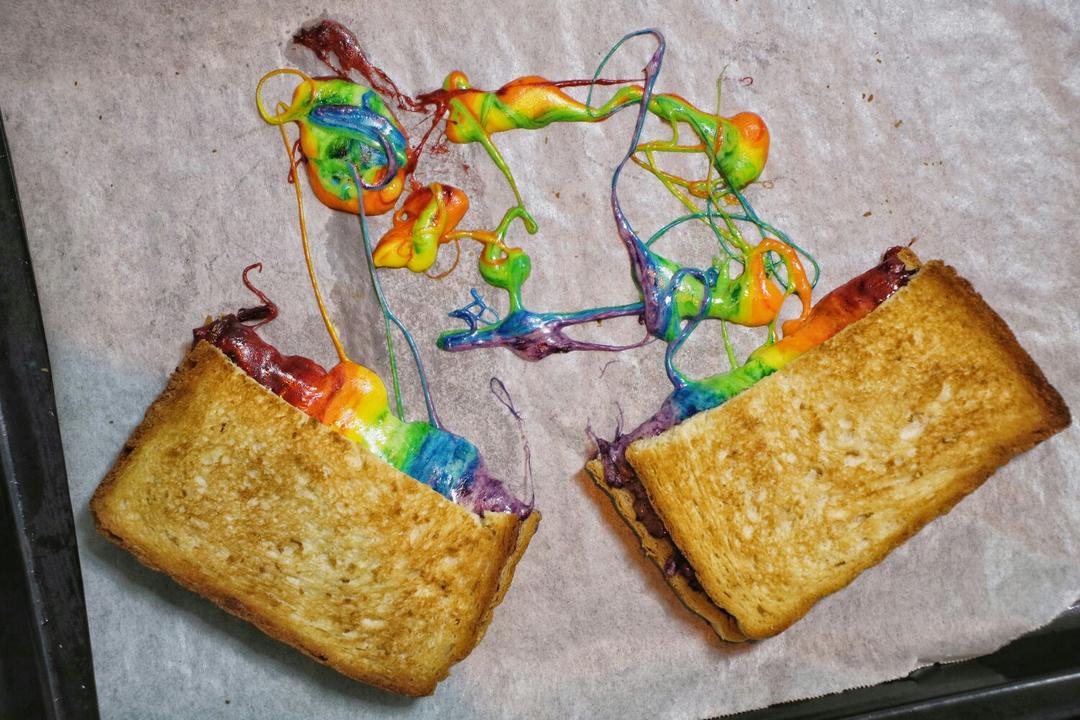 超惊艳～彩虹芝士面包