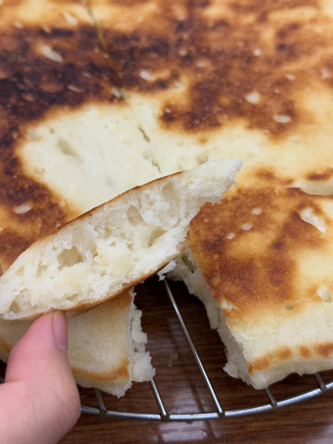 不用揉面的懒人发面大饼