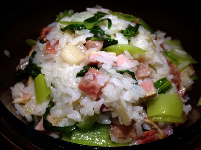 豆豆常有理做的咸肉菜饭