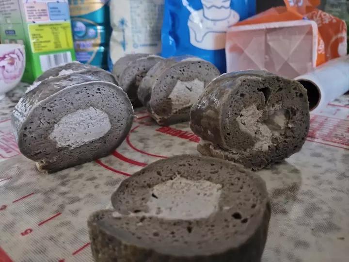 黑芝麻浮云卷-最好吃的蛋糕卷没有之一！(附原味配方)