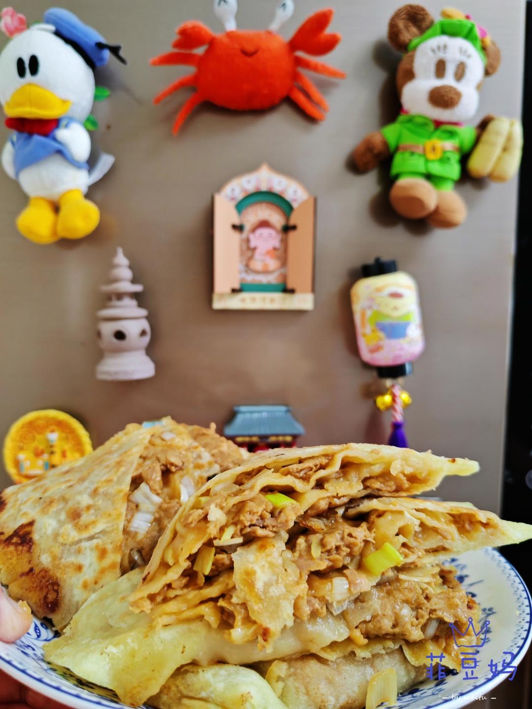 超好吃的老北京千层肉饼