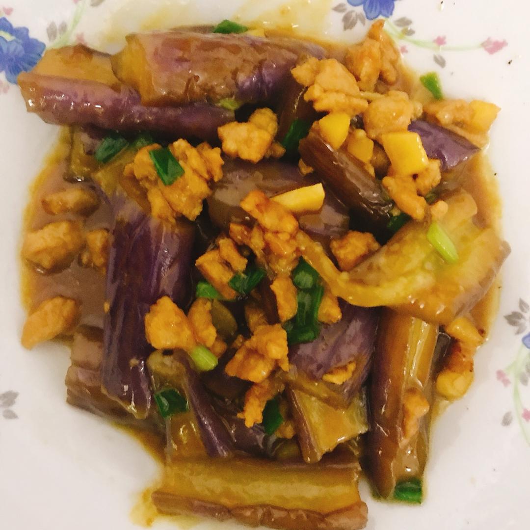 红烧肉沫茄子