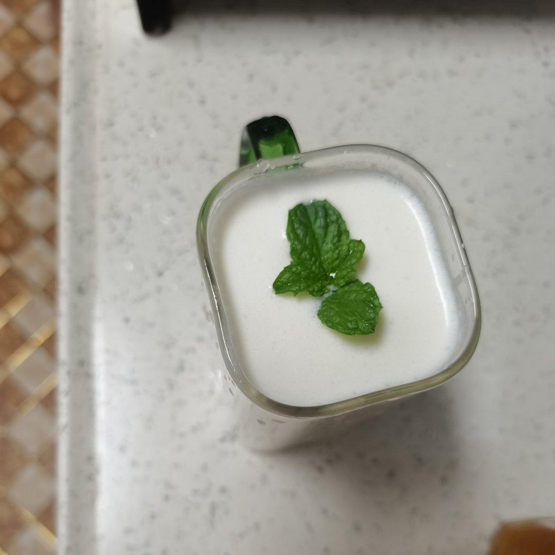 自制薄荷奶绿