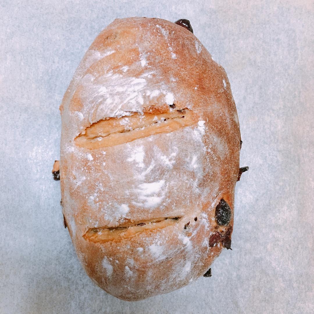 全麦蔓越莓软式欧包（免揉）