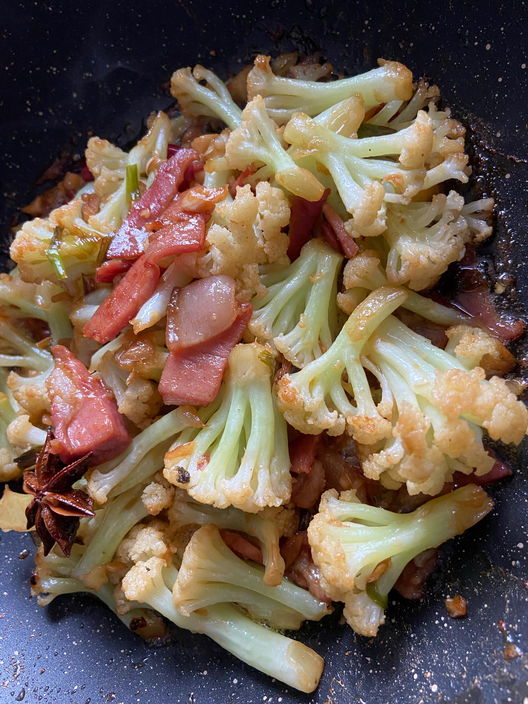干煸菜花（花菜炒肉）