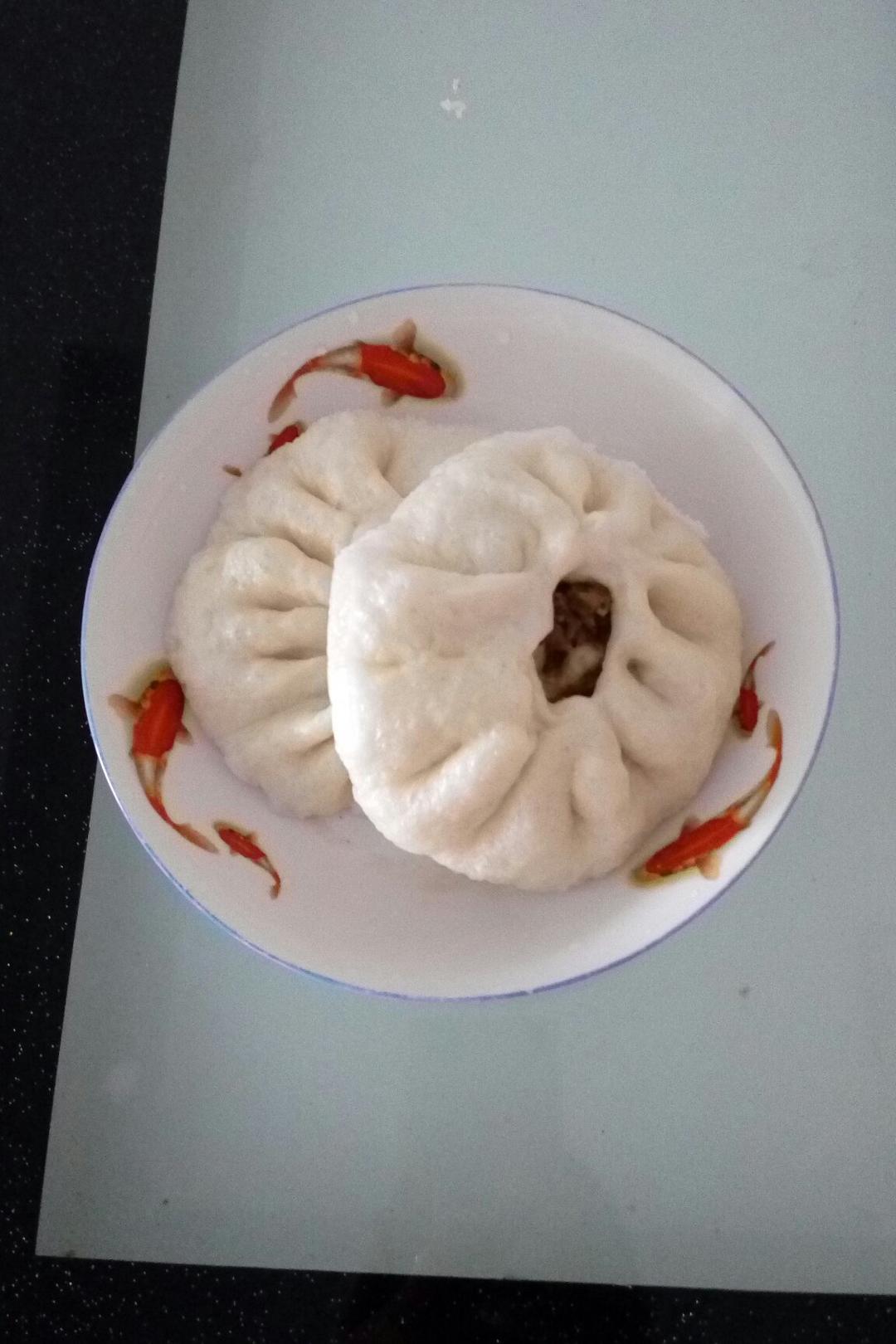 红萝卜圆白菜素菜包子（一次性发酵，附视频）