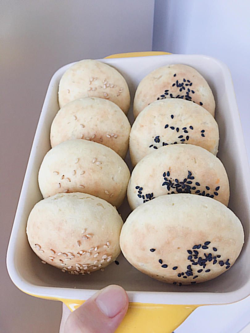 平底锅烙出来的·养胃山药饼·小面包