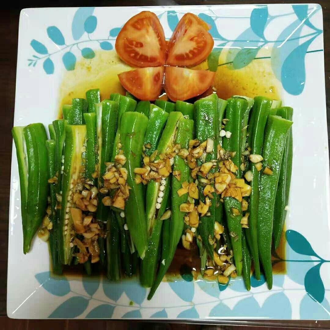 白灼秋葵