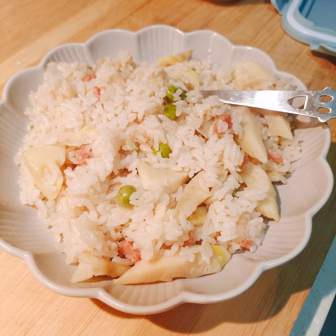 豌豆春笋饭(春季美食)