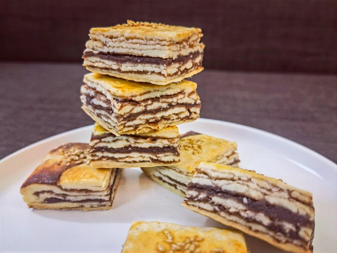 红豆沙千层司康