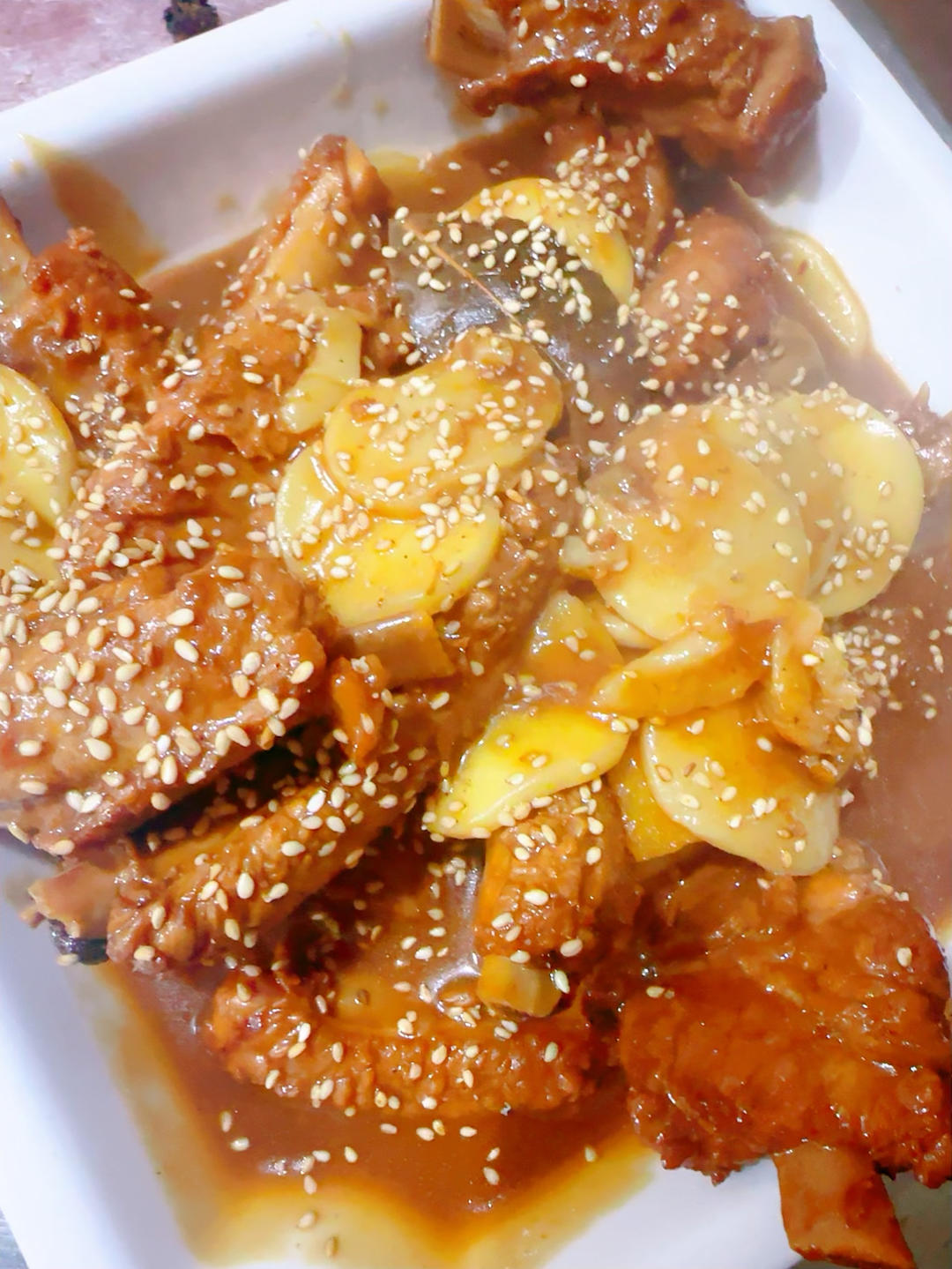 不加一滴水❗️好吃到光盘可乐排骨年糕❗️