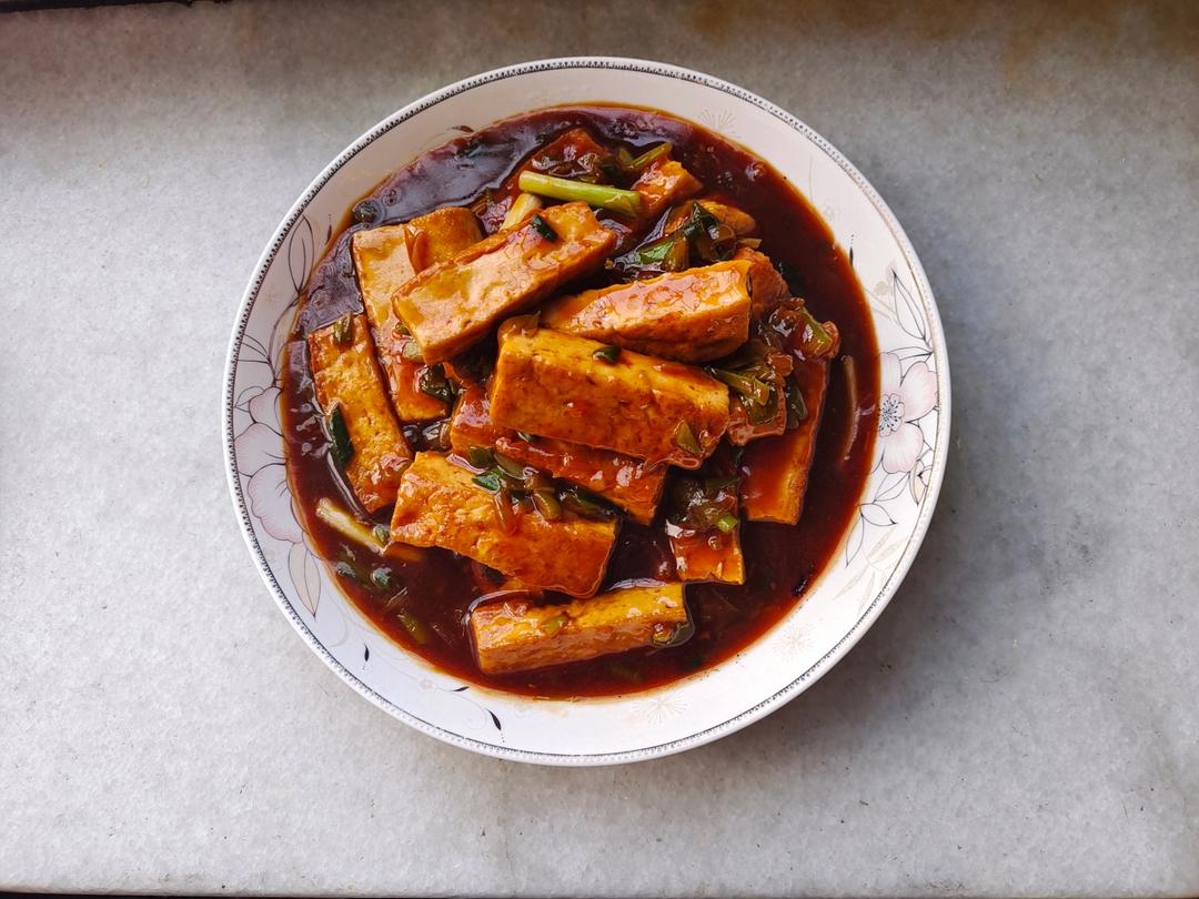 葱烧豆腐
