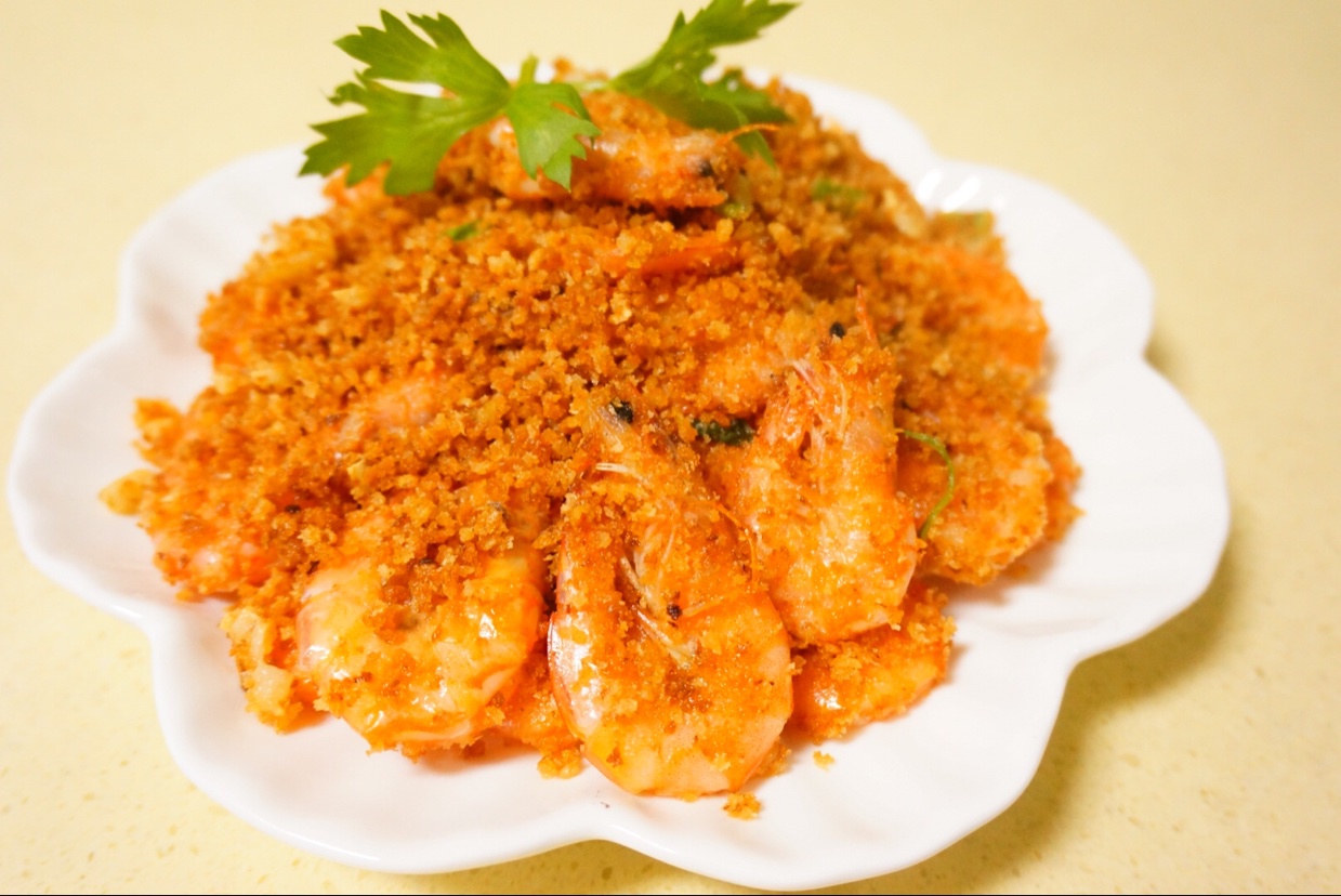 禾子一夏做的避风塘炒虾