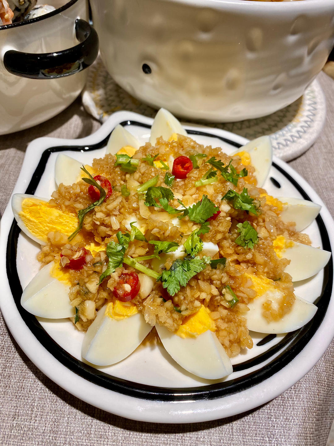 蒜泥鸡蛋
