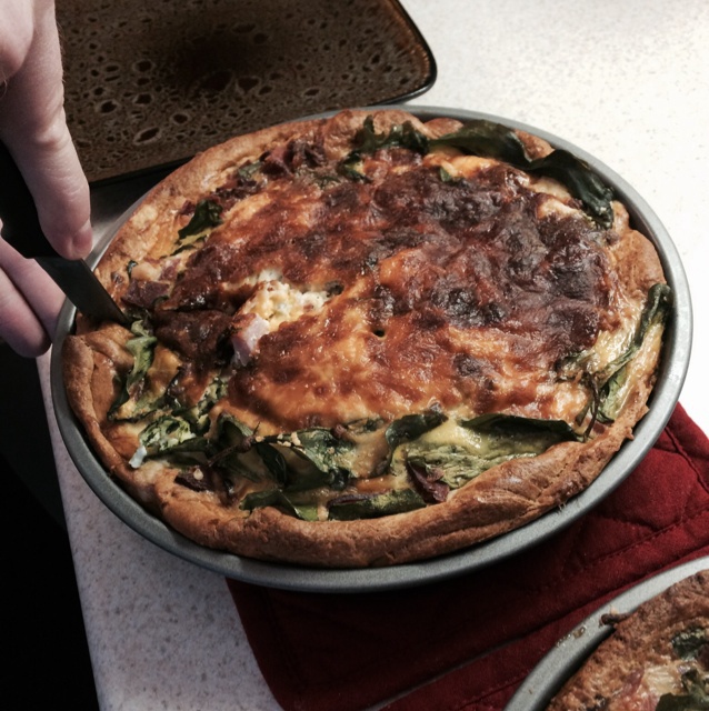 法式培根菠菜派