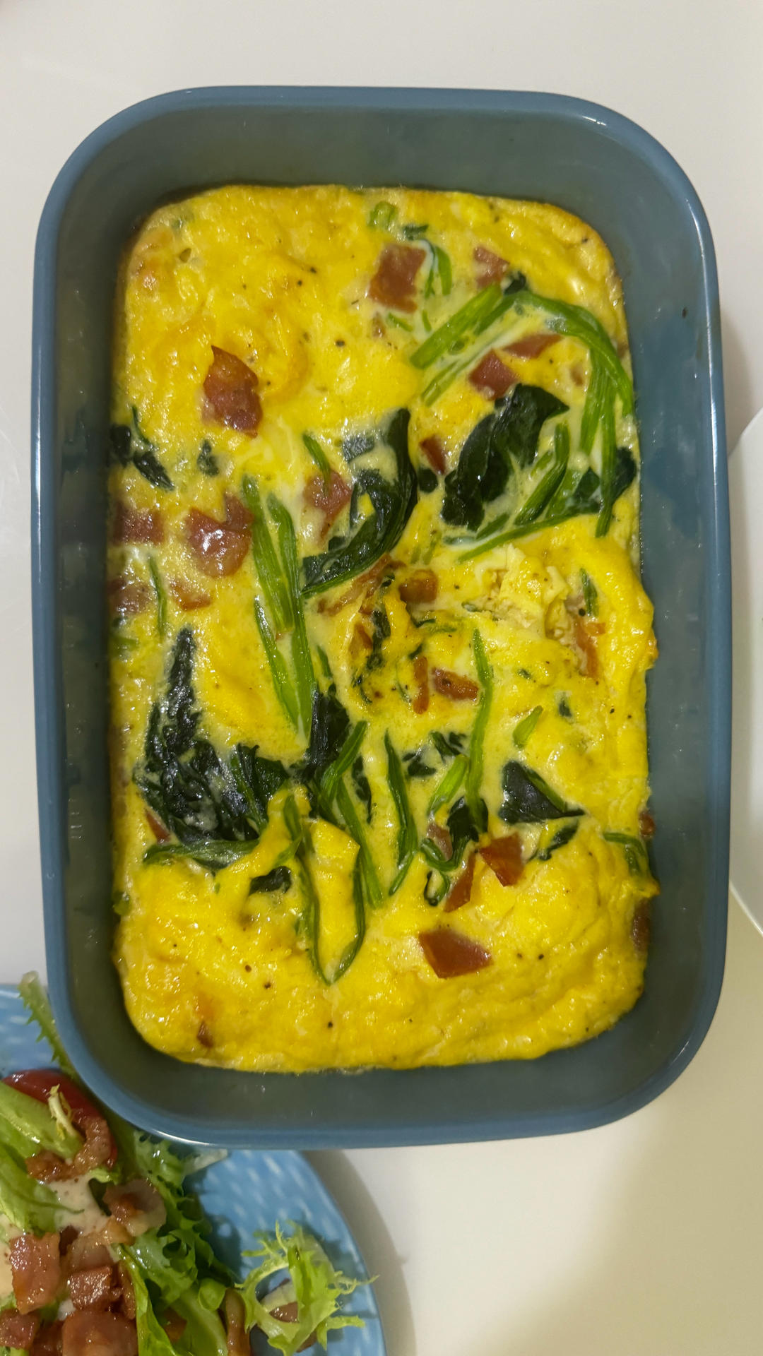 菠菜培根意式蛋饼Spinach&bacon frittata