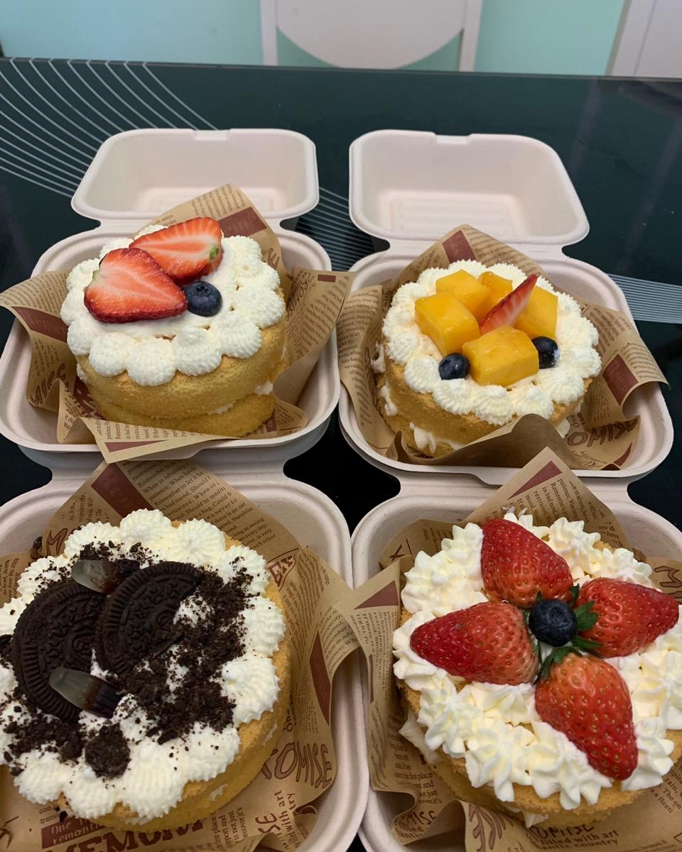 手绘ins便当网红盒子蛋糕（后蛋法 超软蛋糕坯）