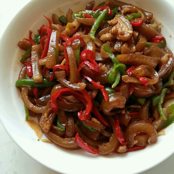 爆炒肉皮