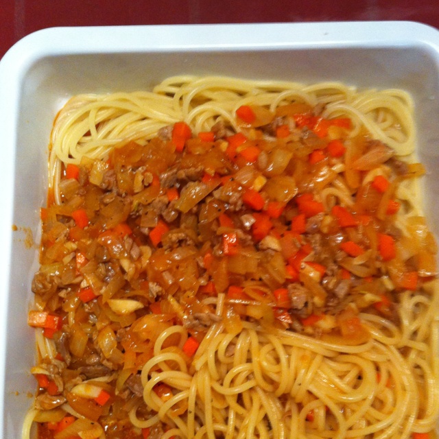 番茄牛肉酱意大利面