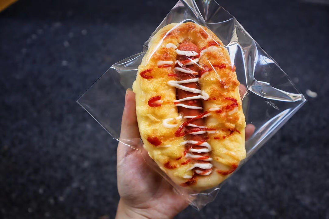 美味的香肠面包