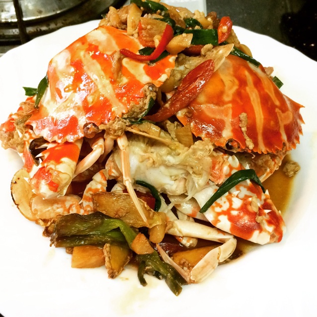 米michelle米做的姜葱炒花蟹