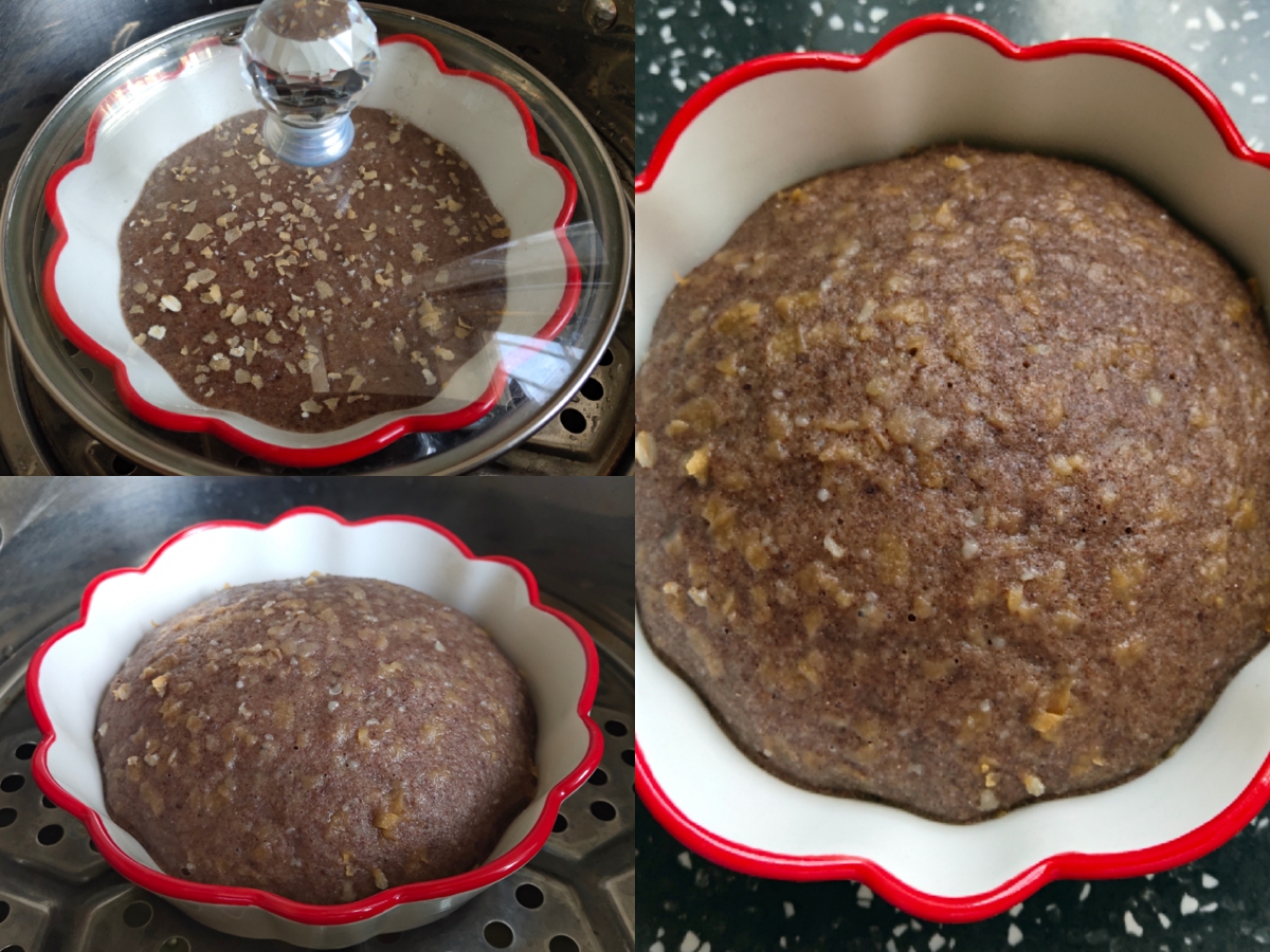 黑麦豆沙蒸糕的做法 步骤3