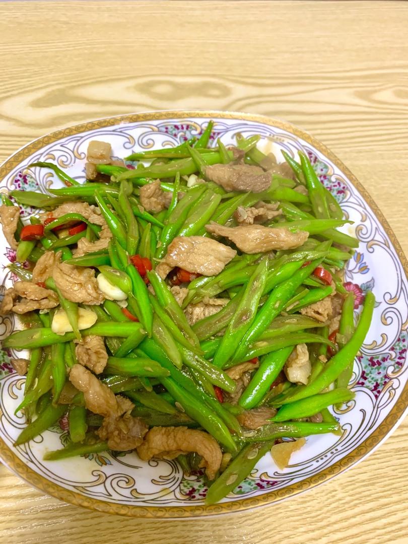 家常下饭菜：四季豆炒肉