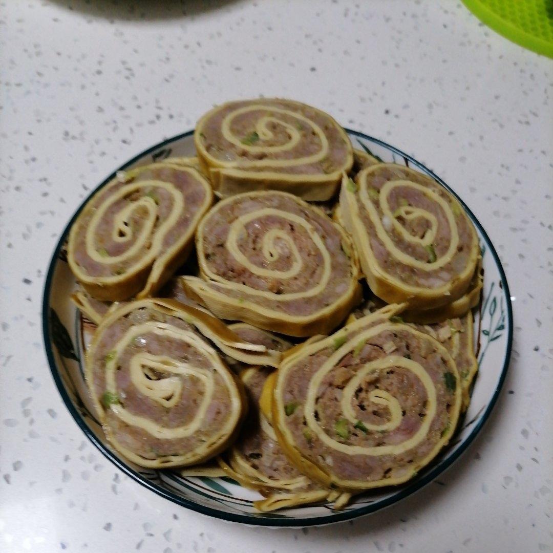 千张豆腐皮猪肉卷