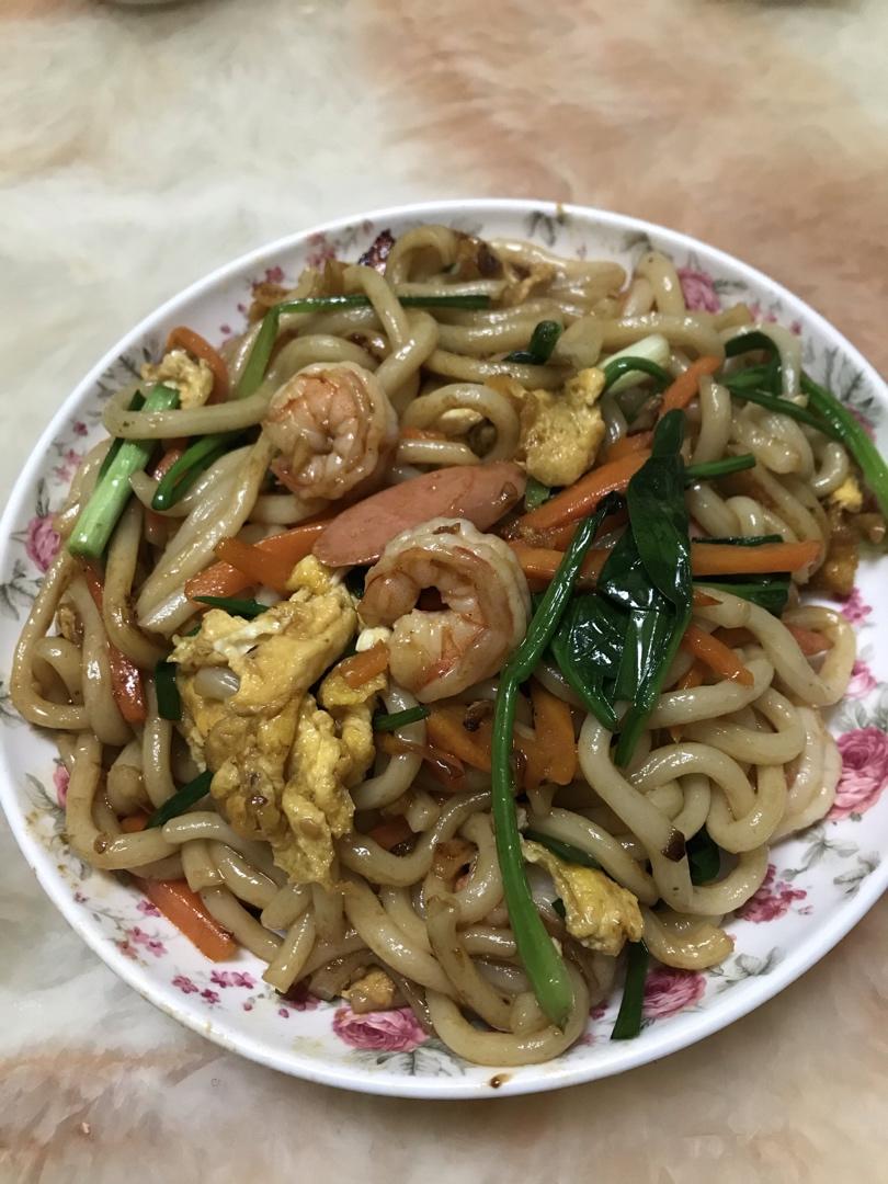 绝啊！炒乌冬面