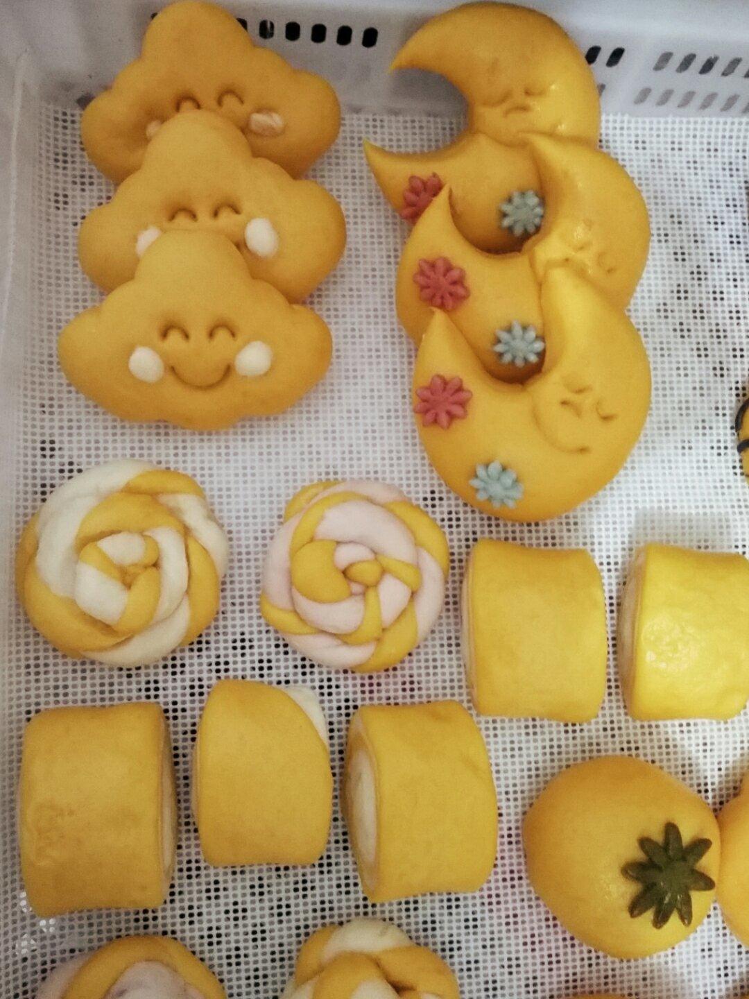 南瓜花卷馒头