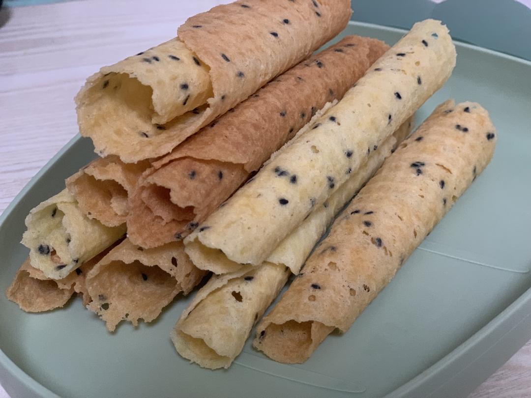 #麦子厨房#小红锅制作酥脆的蛋卷