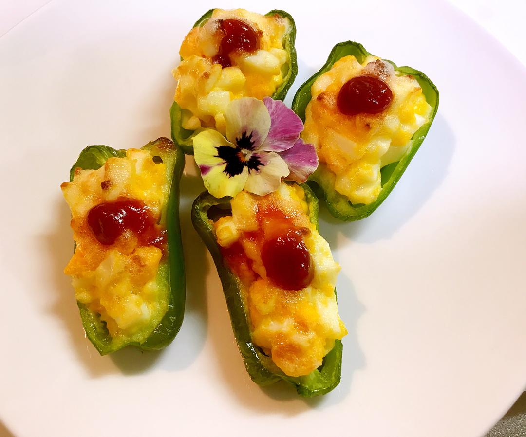 青椒烤鸡蛋的做法