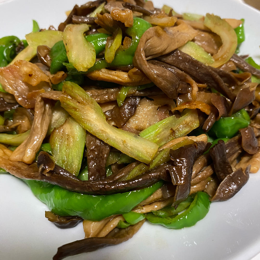 『快手下饭菜』鹿茸菇小炒肉｜简单好吃人人夸👍🏻