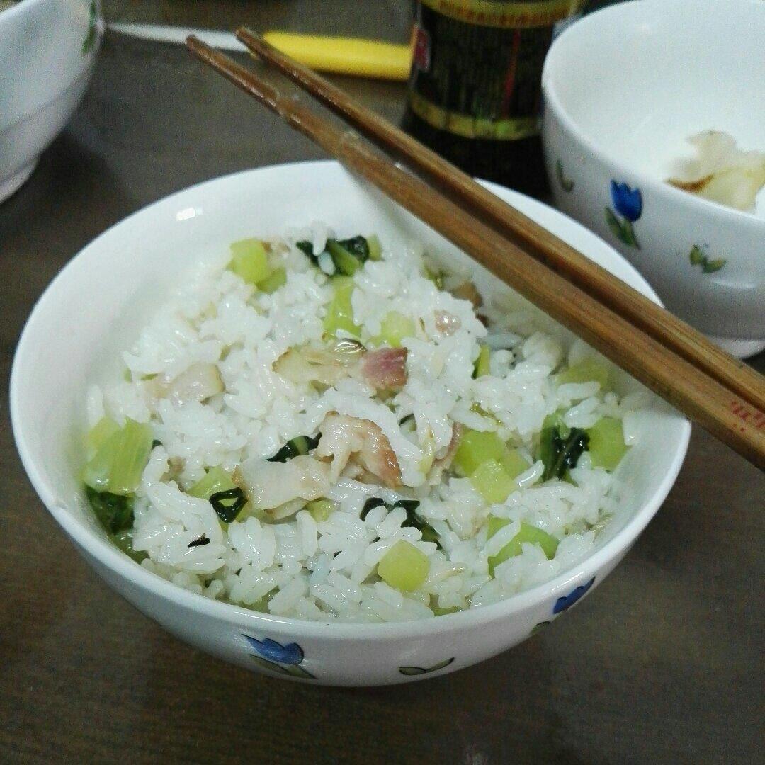 莴笋叶咸肉菜饭