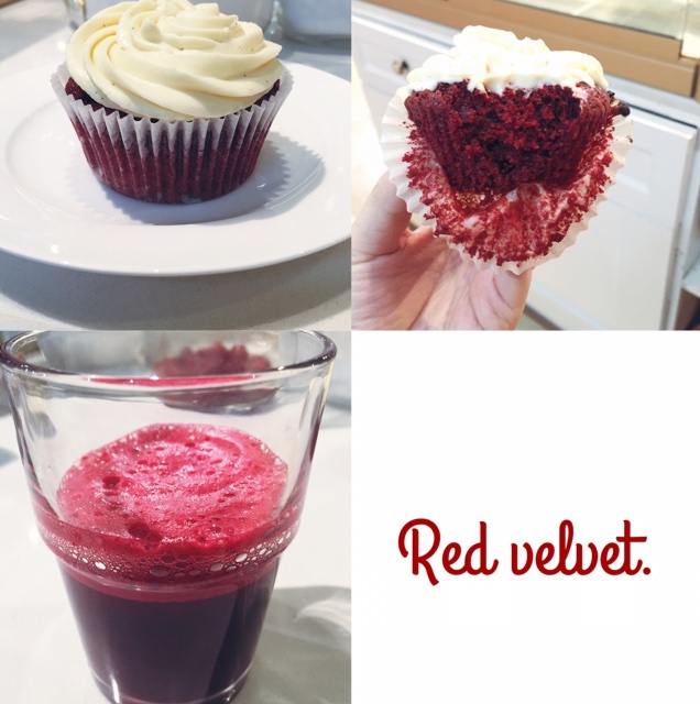 甜菜红丝绒纸杯蛋糕