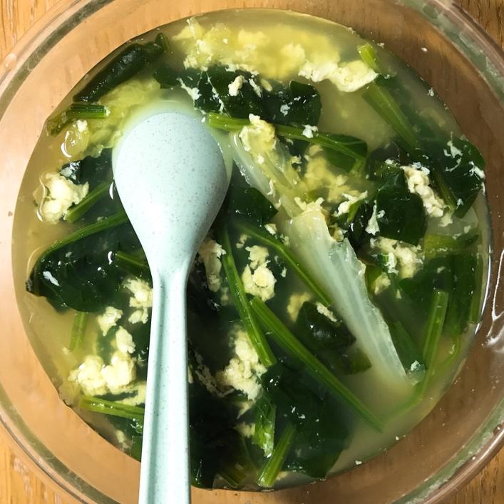 鲜蛋花菠菜汤