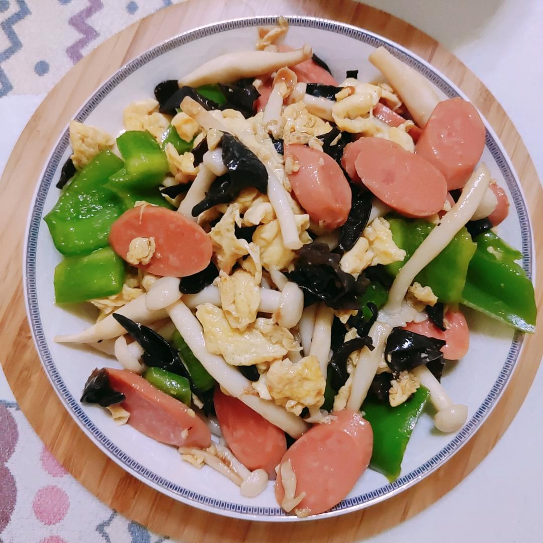 白玉菇炒火腿