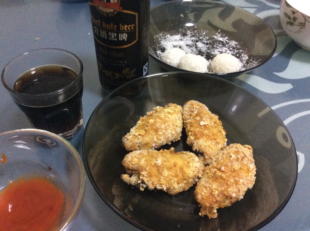 面包糠烤鸡翅