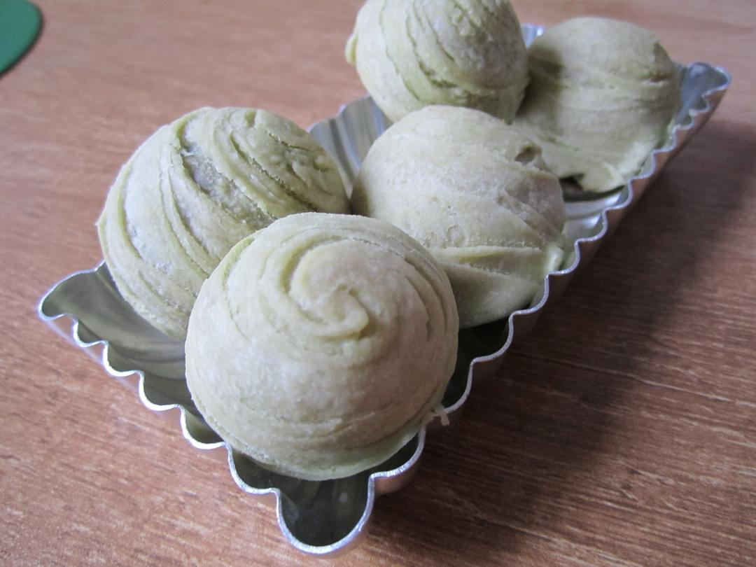 抹茶红豆酥的做法
