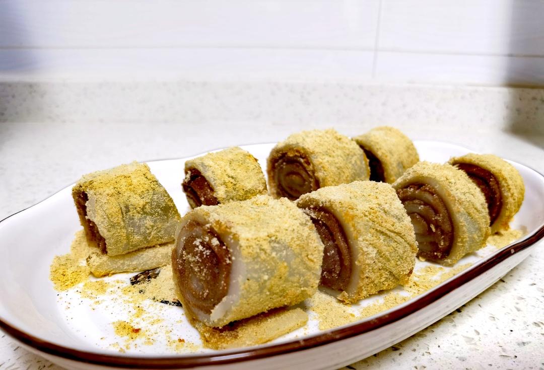 此配方做出的驴打滚无比软糯，放一天还是软的