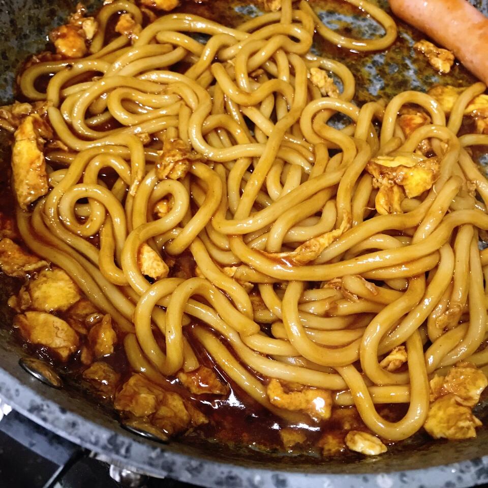 炒乌冬面