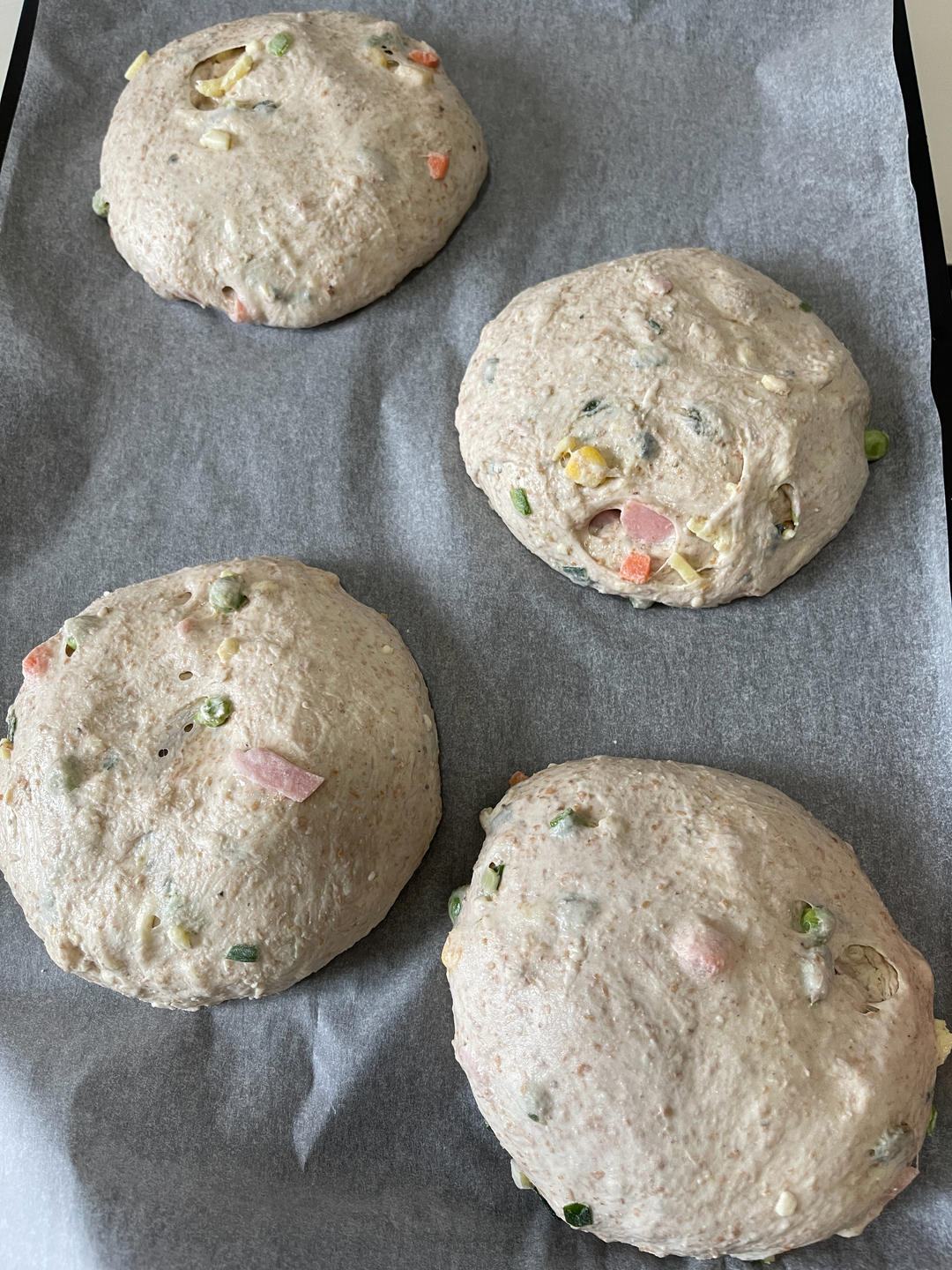 培根杂粮软欧包（咸口早餐包）天然酵种