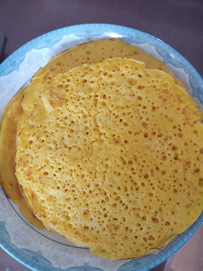 玉米面摊饼-健康无油