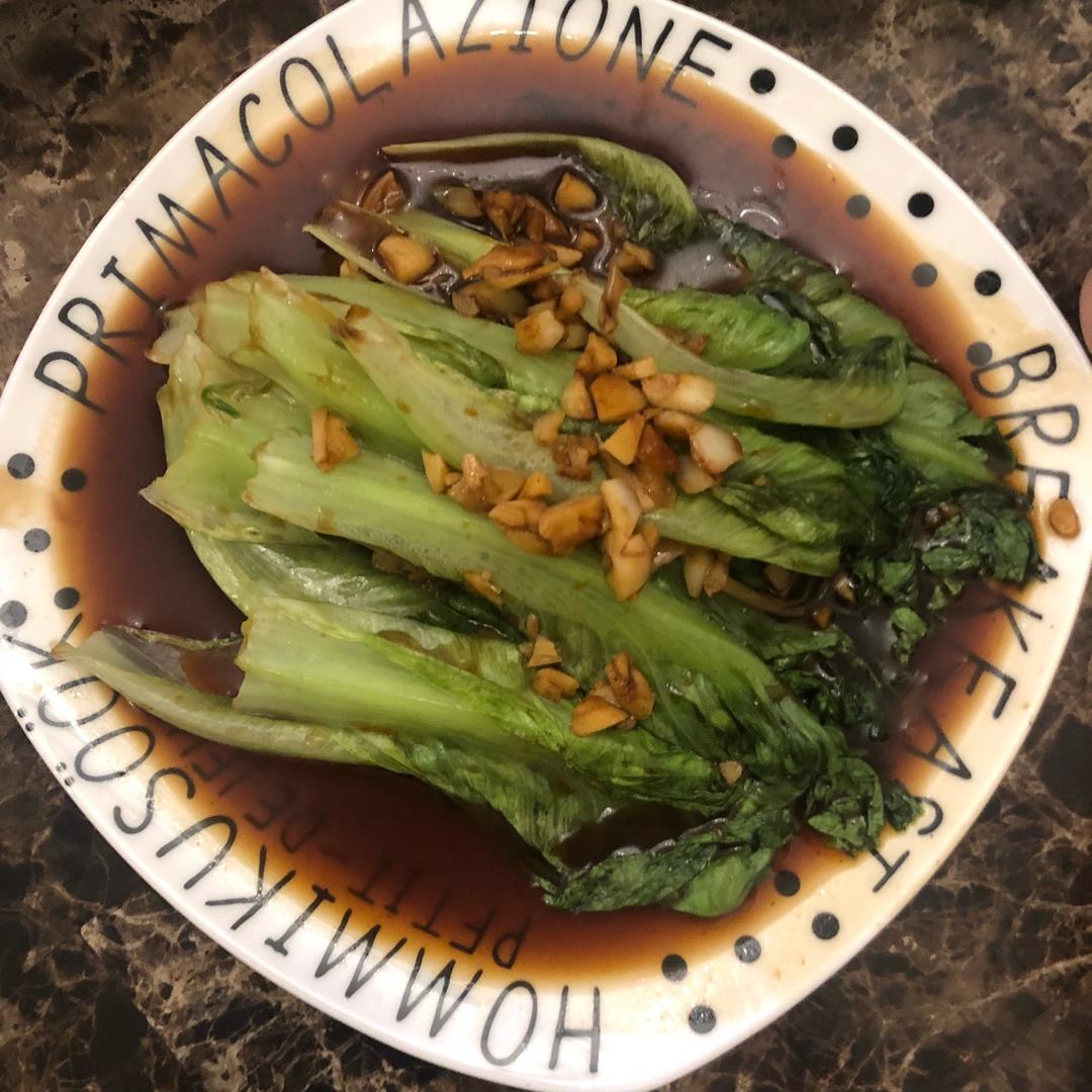 蚝油生菜（翠绿及摆盘秘诀）