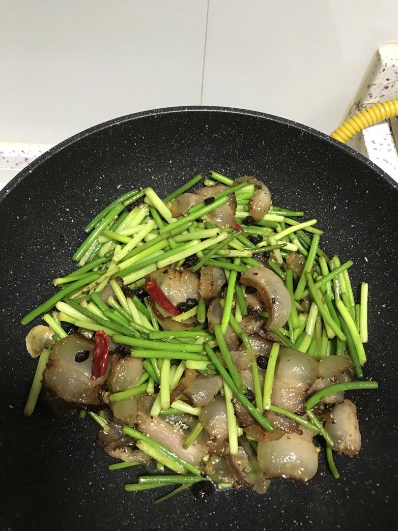 蒜苔炒腊肉