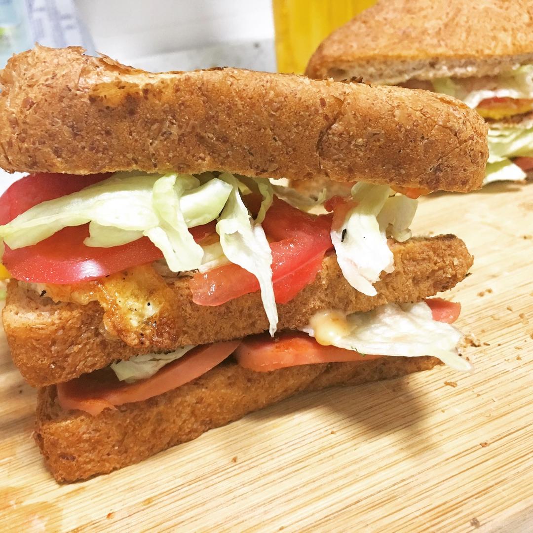 火腿芝士蛋三文治