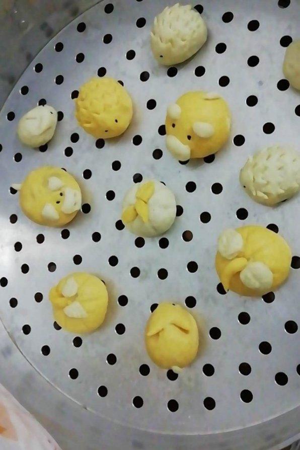 卡通动物造型果蔬馒头