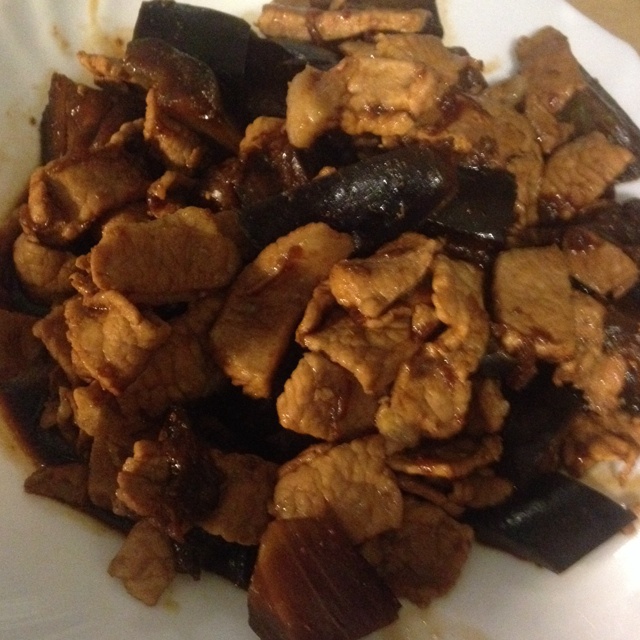 家常茄子烧肉