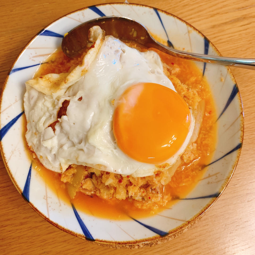 金枪鱼泡菜炒“菜花饭”|芥末的减脂餐